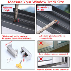 Gobericher window lock on double-hung window highlighting restricted opening range.