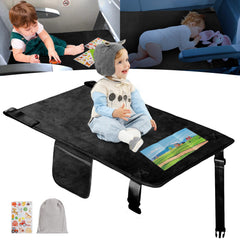 GoCozy toddler airplane bed front view shows extra sleep space on a flight.