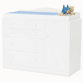 GOFEI changing-table-top-view with guard edges for safe diaper changes.