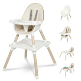 GoFirst 6-in-1 high chair assembly demonstrates compact, space-saving design for busy kitchens.