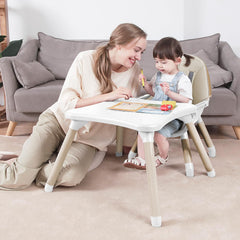 GoFirst baby feeding chair tray attached for easy feeding and quick cleanup.