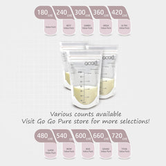 GOGO pure BPA-free phthalate-free bags protect baby-safe milk during freezing