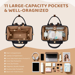 GOLF QUALITY diaper bag backpack stroller hook enables hands-free strolling.