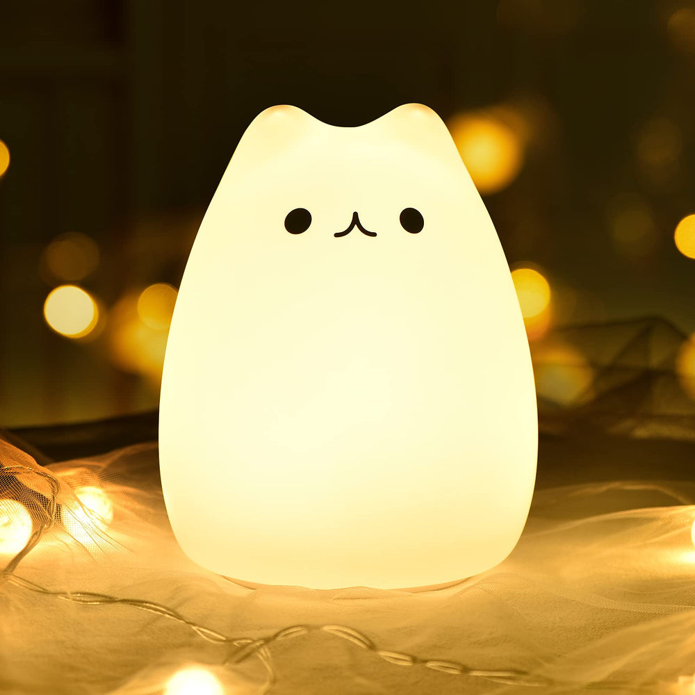 GoLine Cat Lamp front view shows adorable cat face for cozy kids' room lighting.