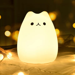 GoLine Cat Lamp front view shows adorable cat face for cozy kids' room lighting.