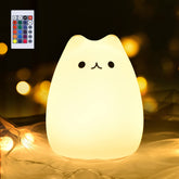GoLine Cat Lamp front view featuring the kawaii kitty face for bedtime charm.