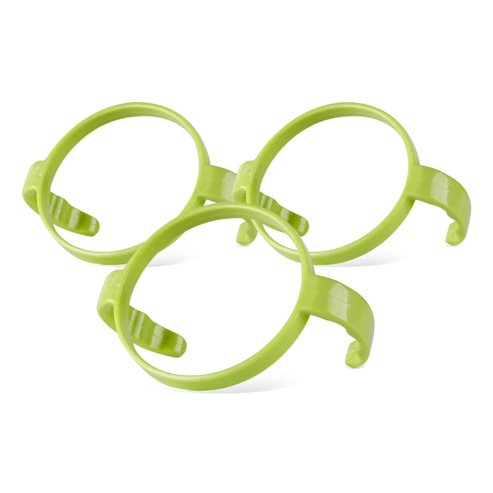 GOLOHO green 3-pack bottle handle compatible with 5oz and 8oz Comotomo bottles for easy grip