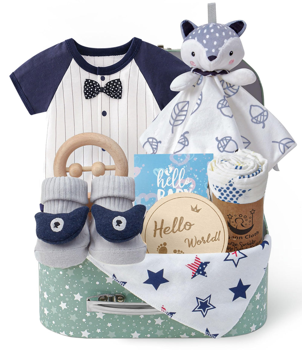 Golray baby gift suitcase with alloy handle doubles as a gift box and storage