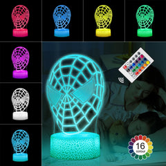 GOODDEYUN 3D Night Light base glows softly for a cozy kid bedroom ambiance.