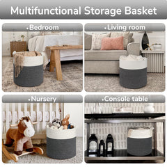 Goodpick Baby Storage Basket filled blankets demonstrates practical capacity and easy access