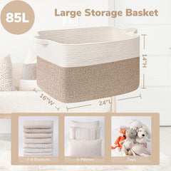 Goodpick basket with sturdy handles for easy lifting when full.
