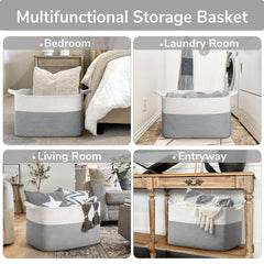 Goodpick basket with sturdy handles enables easy lifting when loaded.