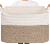 Goodpick blanket basket 105L close-up weave for blanket storage