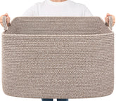 Goodpick Blanket Basket rectangular dimensions ideal for bulky blankets and pillows.