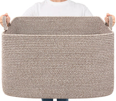 Goodpick Blanket Basket rectangular dimensions ideal for bulky blankets and pillows.
