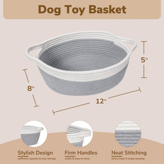 Goodpick cotton rope basket nursery gray; soft, durable storage for toys and clothes.