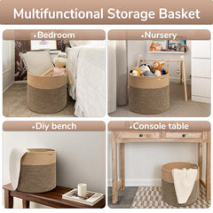 Goodpick cotton rope basket toy storage keeps kid space organized