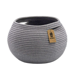 Goodpick cute round cotton rope basket shows 10d size for easy bedroom organization.