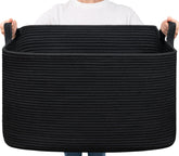 Goodpick extra large storage basket full of blankets keeps blankets organized and accessible