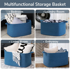 Goodpick large blanket basket cotton rope texture close up demonstrates soft material
