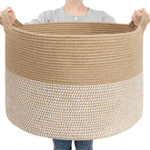 Goodpick large woven storage basket for blanket storage keeps blankets organized with chic decor