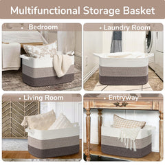 Goodpick foldable storage basket demonstrated for space-saving when not in use