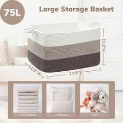 Goodpick basket with handles shown in use transporting toys between rooms