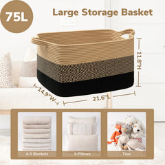 Goodpick two-handles basket easily moves laundry and toys between rooms.