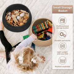 Goodpick towels-nursery basket scene demonstrates compact storage in cozy spaces.