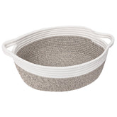 Goodpick small woven basket with handles provides portable, organized storage.