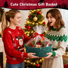 Goodpick empty-gift basket with handles adds stylish, reusable gift packaging.