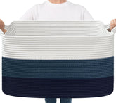 Goodpick storage basket rectangle design for versatile floor or shelf storage