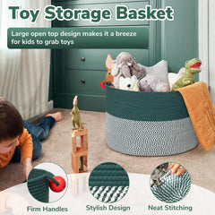 Goodpick basket for toys with durable cotton rope and soft touch