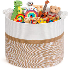 Goodpick toy storage basket, 17x16 woven rope, ideal for organizing toys