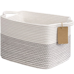 Goodpick Woven Storage Basket side view for organized spaces.