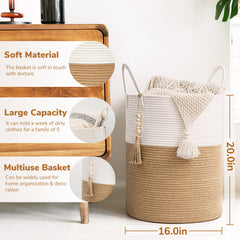 Goodpick woven laundry basket folded-shape demonstrates easy reshaping after shipping