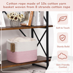 Goodpick Woven Storage Basket folded shape demonstrates quick reshaping after use