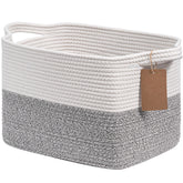 Goodpick woven storage basket with front labels for quick organization