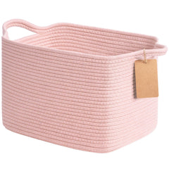 Goodpick woven storage basket shelf closeup highlights sturdy rope for tidy shelves.