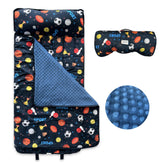 Googgoing toddler nap mat with removable pillow for easy washing and cozy travel rests.