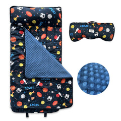 Googgoing toddler nap mat with removable pillow for easy washing and cozy travel rests.