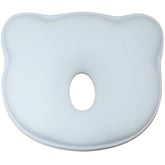 Gooyule memory foam pillow blue cover close-up showing neck support and breathable comfort