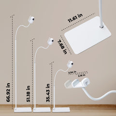 Goozie floor stand with adjustable height demonstrates flexible crib view for clear sightlines