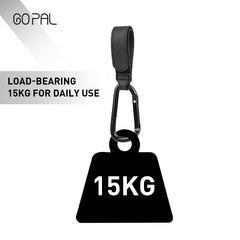 Go Pal weather-resistant stroller hook ready for rain or shine.