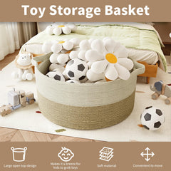 GOPAS neutral decor blanket basket in a living room setting