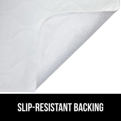 GORILLA GRIP quilted cotton top layer offers soft, comfortable contact without bulk.