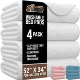 GORILLA GRIP underpad 52x34 four-pack provides bed protection and easy cleanup.