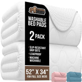 GORILLA GRIP underpads with leak-proof edges provide overnight protection.