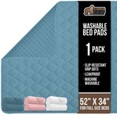 Gorilla Grip washable underpad with leak-proof edges for bed protection.