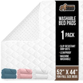 GORILLA GRIP Washable Underpads 52x44 protect beds with reusable leak protection.